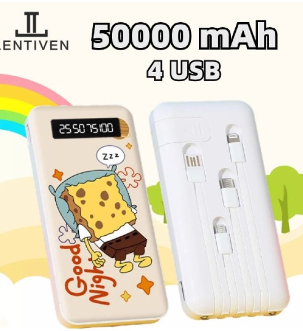 Powerbank 50000mAh 4 Cables